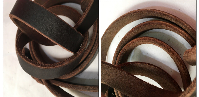 The First Layer Of Leather Dog Chain German Shepherd Training Traction Rope Pet Anti-Washing Widened 2 Meters Rope