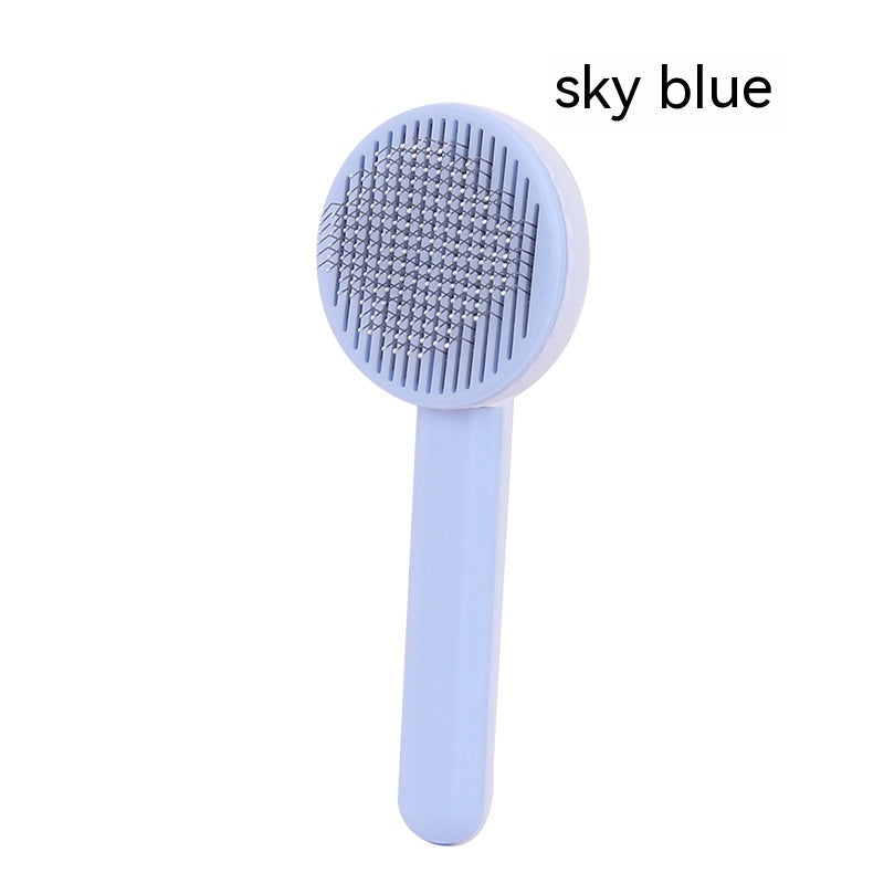 Round Head Self-cleaning Massage Pet Comb